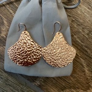 Hammered gold earrings